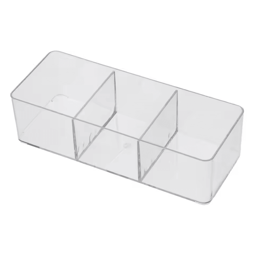Clear Acrylic Tea Bag Organizer Box – Transparent Kitchen Pantry Storage Holder (22 8.5 5.5cm)
