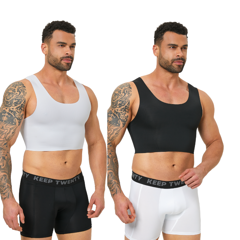 High Elasticity Breathable Comfortable Vest Men's Seamless Shaping Short Vest Sleeveless Slim Fit Underwear