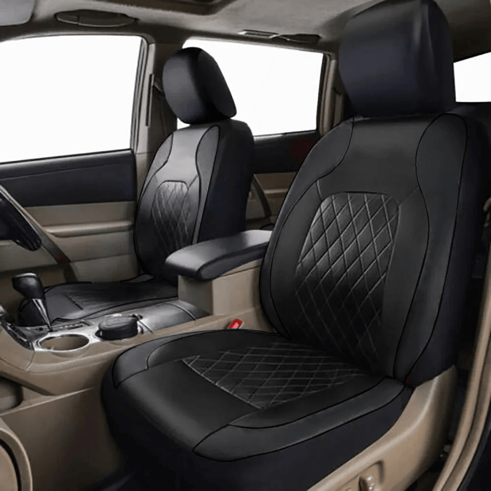 All Season PU Leather Car Seat Covers Waterproof Full Surround Universal Fit