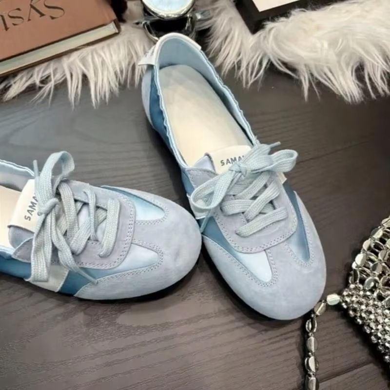 Women Ballet Flat Shoes Round Toe Breathable Mary Jane Strap