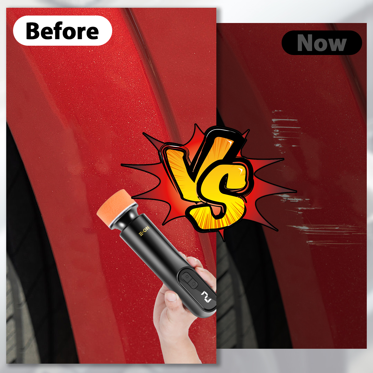 Car Polisher Machine Wireless Electric Polishing Wax Tool, Adjustable Speed LED Display, Auto Polish Waxing Machine