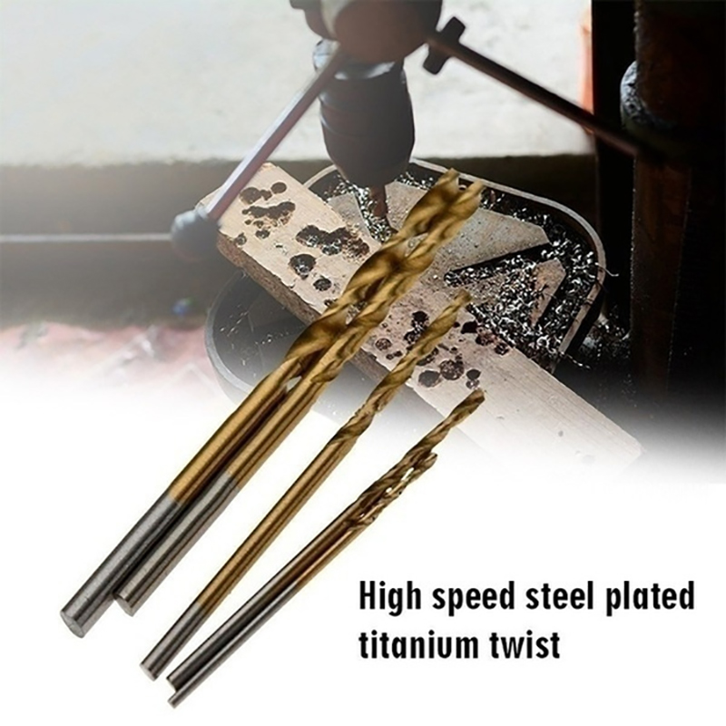 Professional 50 100PCS HSS Drill Bit Set, Titanium Coated 1 3mm Precision Bits for DIY, Engineering & Home Improvement