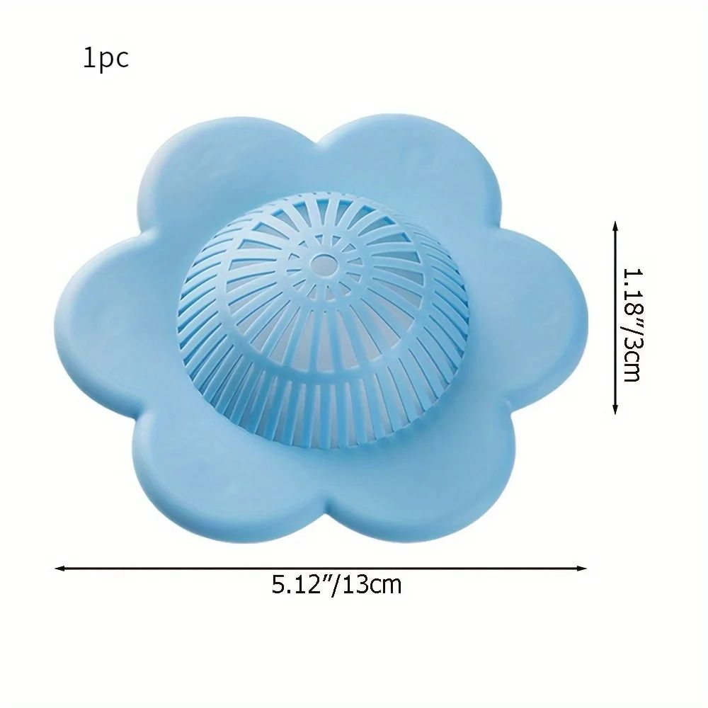 Silicone Hair Catcher Drain Cover – Suction Cup Shower & Bathtub Hair Blocker