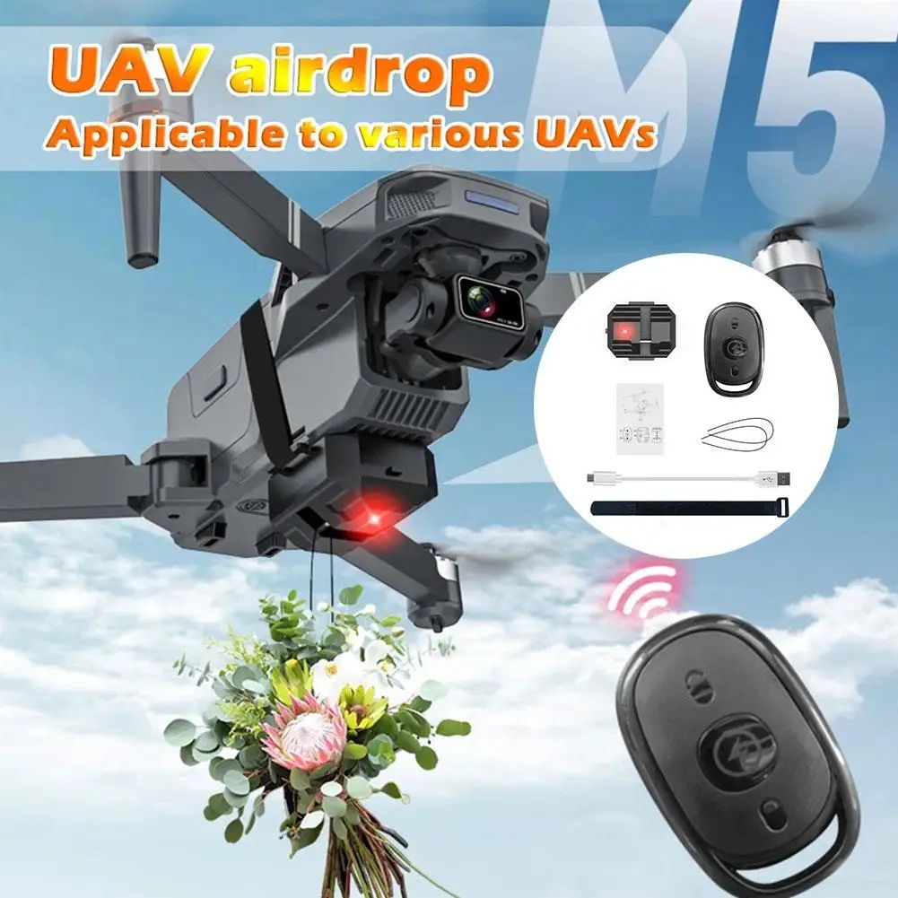 SkyDrop Pro Drone Airdrop System - 2-in-1 Drone Payload Dropper with Strobe Light