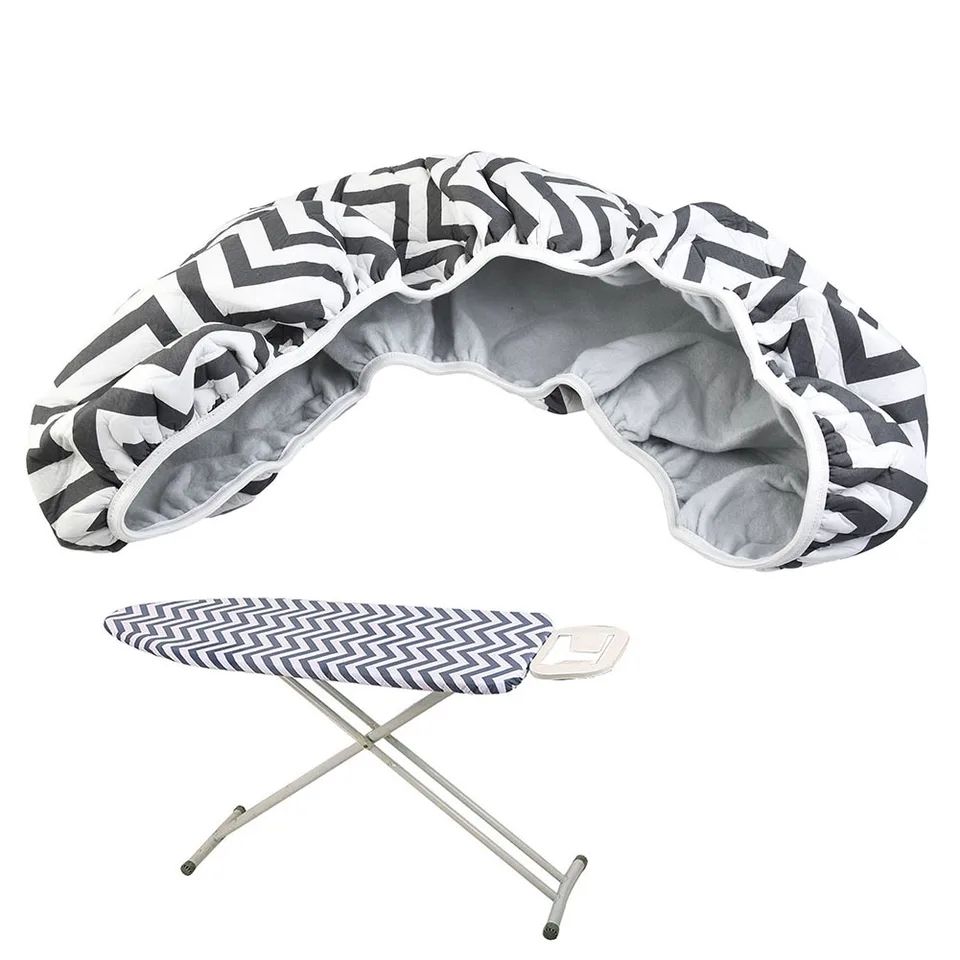 Extra Thick Ironing Board Cover with Pad | Heat Reflective Scorch-Resistant Cotton Elasticated Replacement Cover