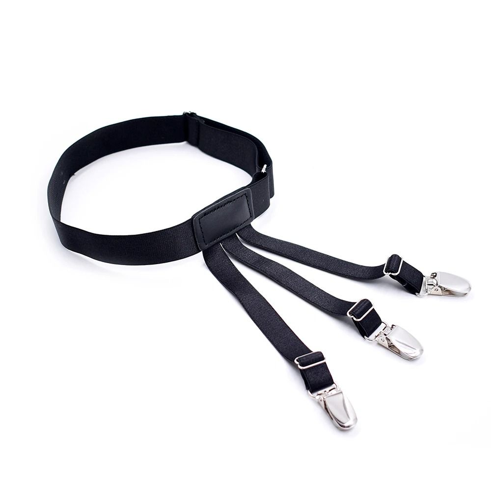 Mens Adjustable Shirt Stays – Elastic Non-Slip Garters to Keep Shirts Neat and Tucked All Day