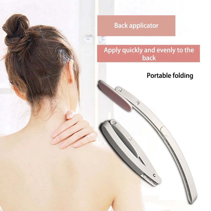 Foldable Back Lotion Applicator with Long Handle - Mess-Free Sunscreen & Self-Tanner Spreader