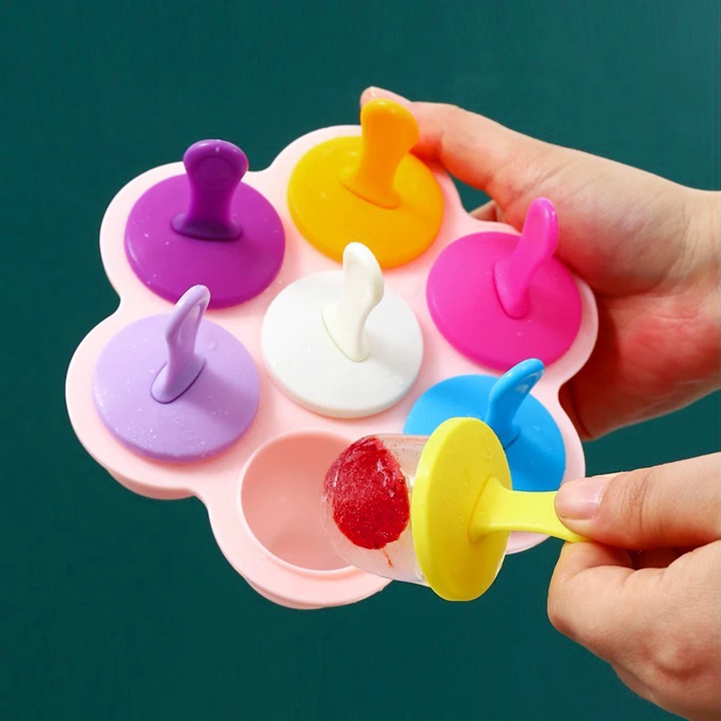 Silicone Popsicle Mold DIY Ice Cream and Fruit Pop Maker