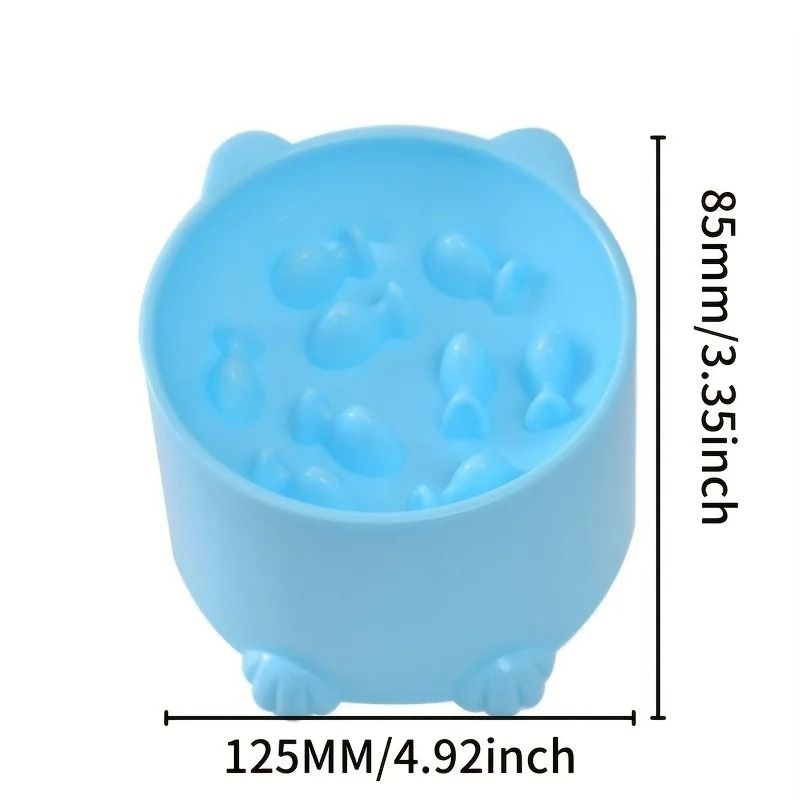Slow Feeder Cat Bowl Anti Choking Pet Feeding Bowl with Neck Protection Design