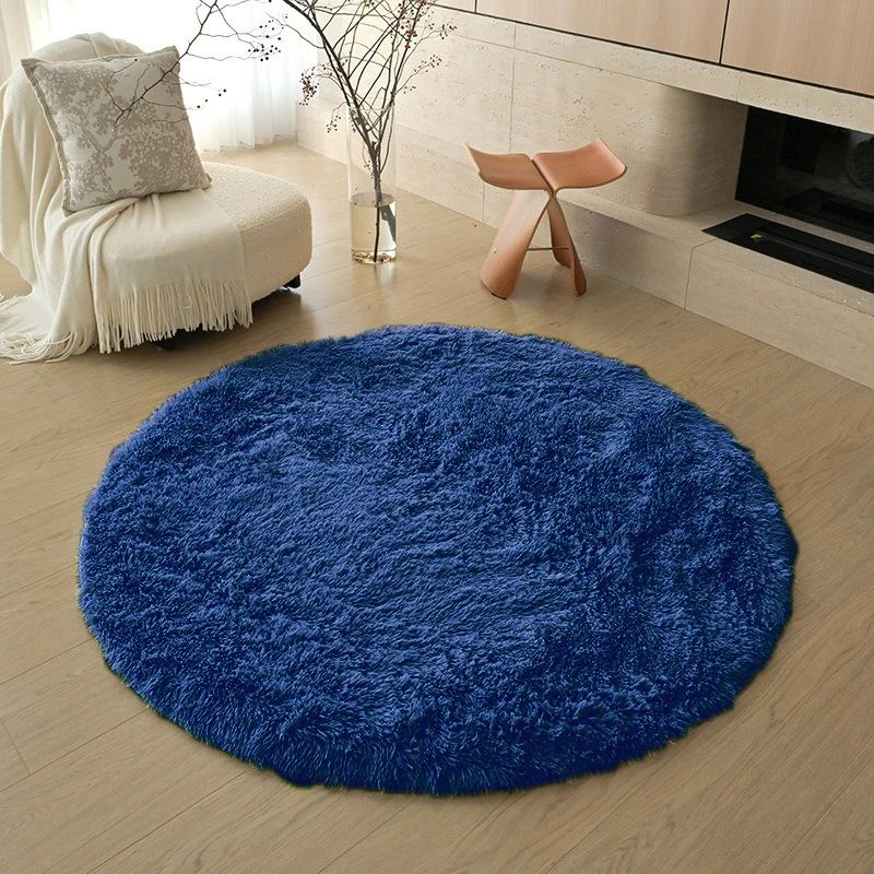 Soft Fluffy Kids Play Rug Round Nursery Carpet