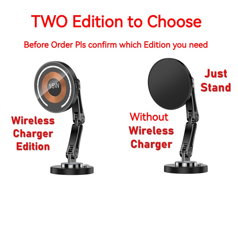 Foldable Metal Charging Stand for Magsafe iPhone Pro Max, Samsung - Adjustable Rotation Design
