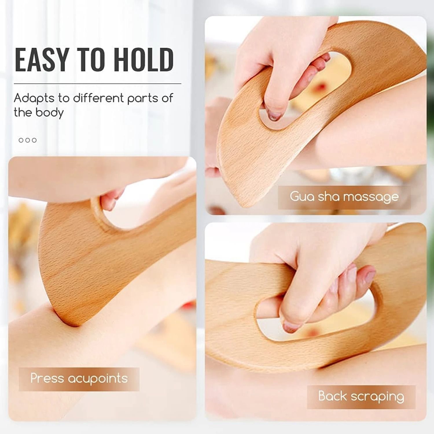 Wooden Body Gua Sha Massage Paddle