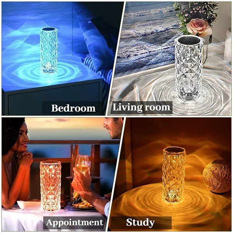 Crystal Rose Diamond Table Lamp