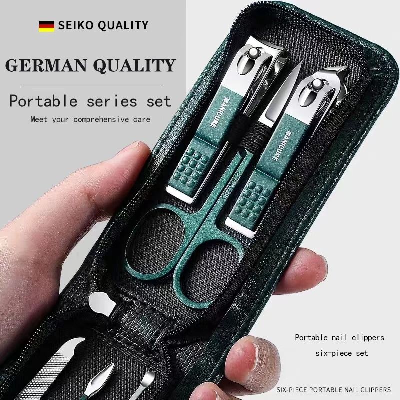 Premium Stainless Steel 6 Piece Manicure and Pedicure Tool Set