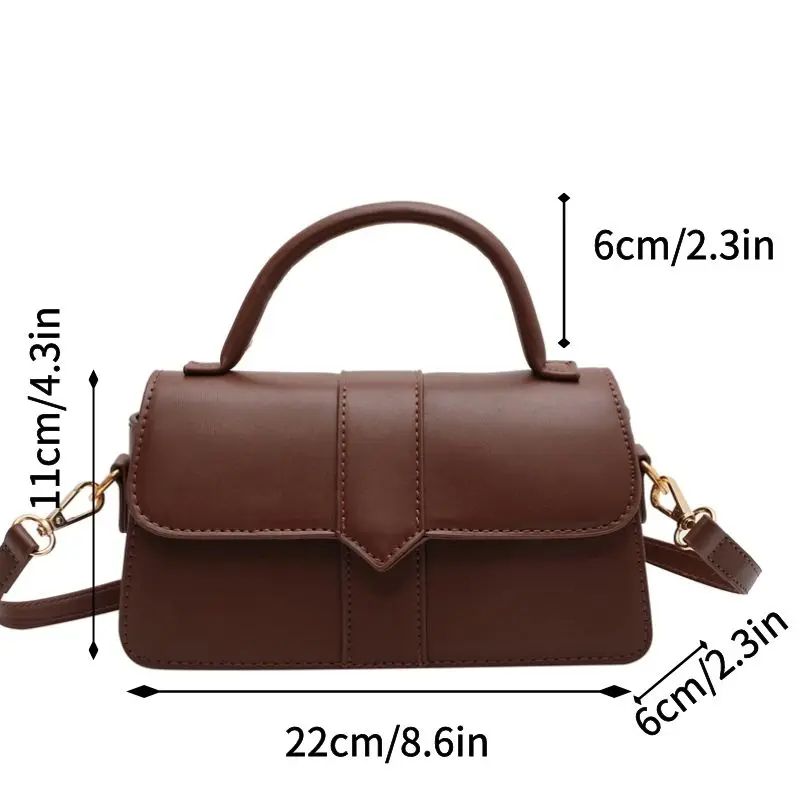 PU Leather Vintage Square Shoulder Bag for Women