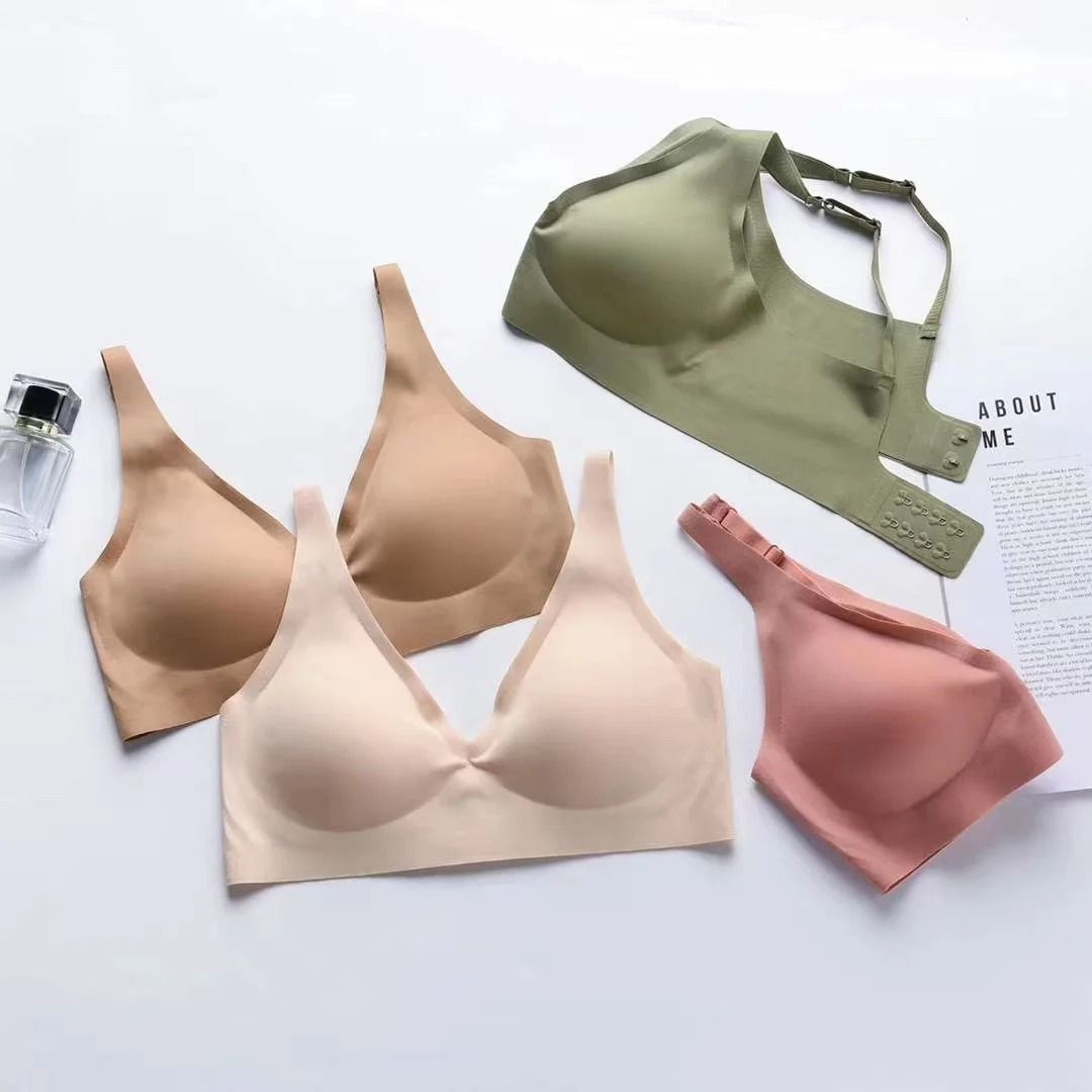 Seamless Ladies Wireless Gathered Push Up Bra