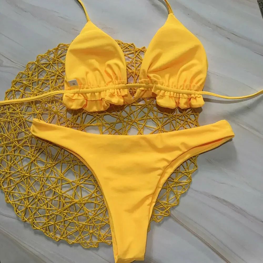 Sexy Brazilian Push-Up Bikini Set Women 2-Piece Bandage Swimwear