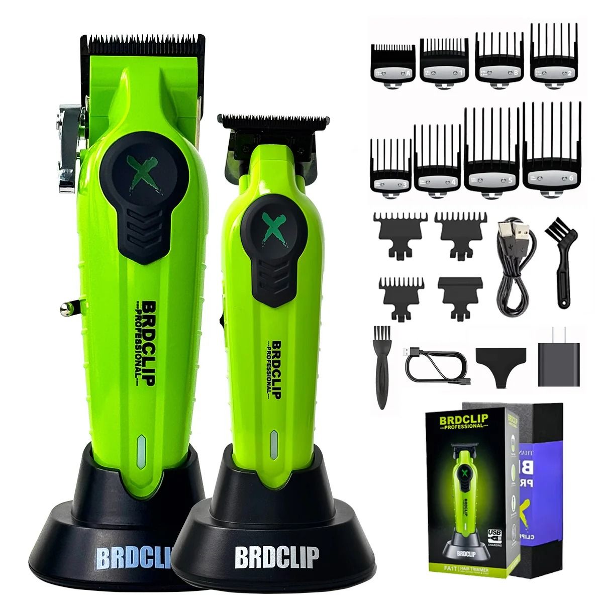 BRDCLIP X Series Professional Hair Clipper Trimmer and Shaver Set