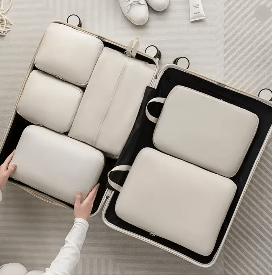 TravelEase 6-Piece Packing Cube Set Large Capacity Luggage Organizer