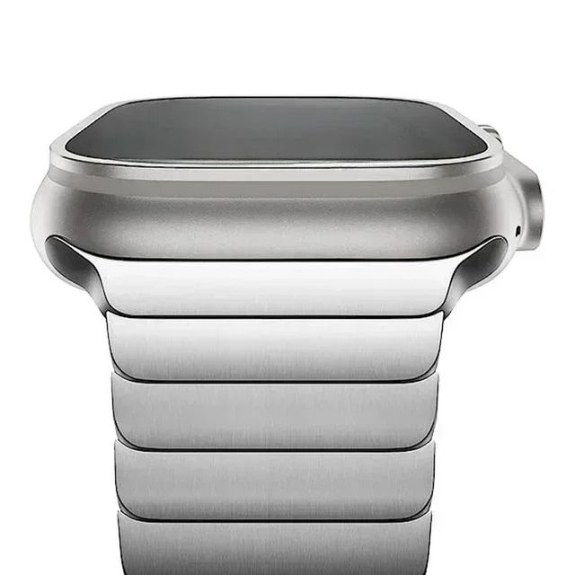 Titanium Tone Stainless Steel Link Bracelet