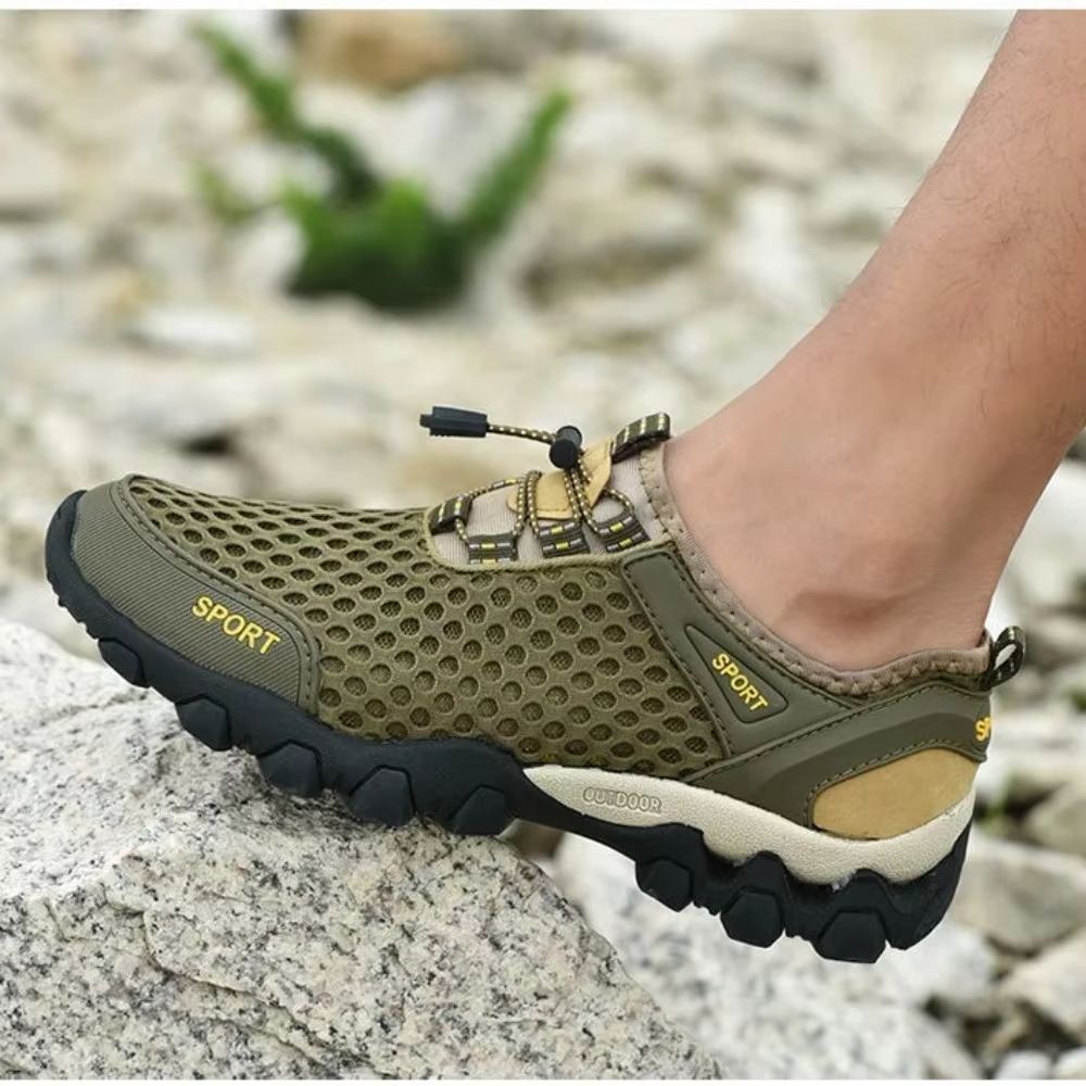 Men's Breathable Mesh Hiking Shoes Lightweight Non Slip Casual Sneakers
