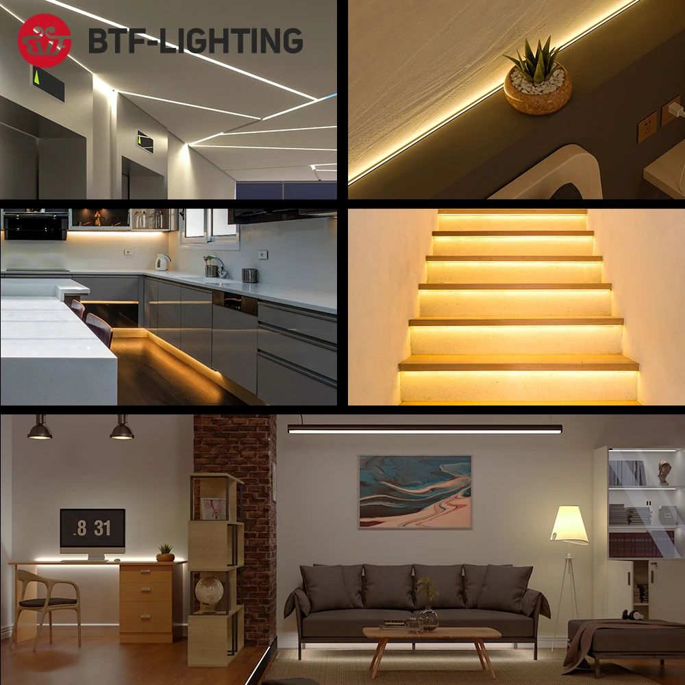 FCOB High-Density COB LED Strip Light (RA90), 12V/24V Linear Dimmable - Warm/Natural/Cool White