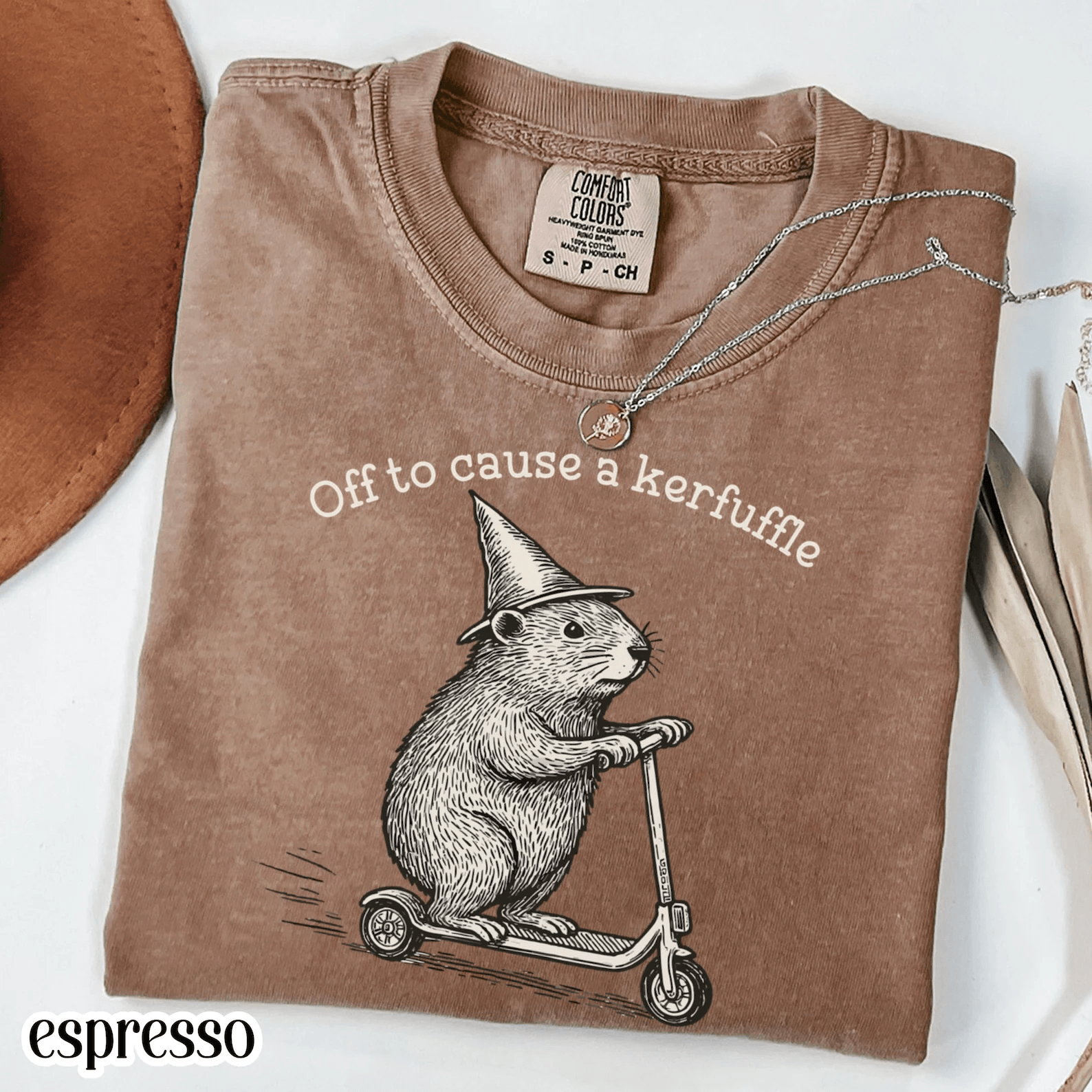 Off To Cause a Kerfuffle Shirt – Funny Groundhog Scooter Comfort Colors Sarcastic Humor Tee