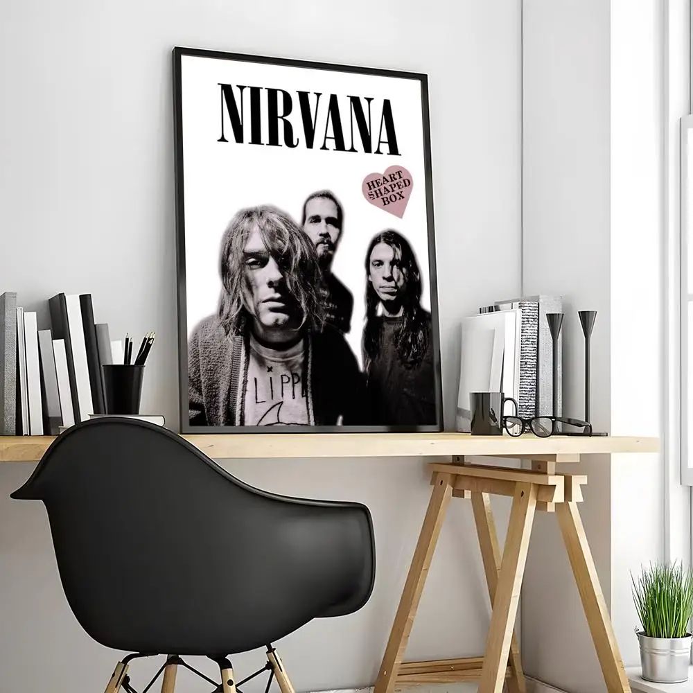 Nirvana Rock Band Calligraphy Canvas Poster