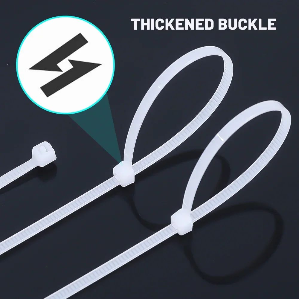 Wholesale Plastic Nylon Cable Ties 500/100 Pcs Self-Locking Adjustable Wire Fastening Straps