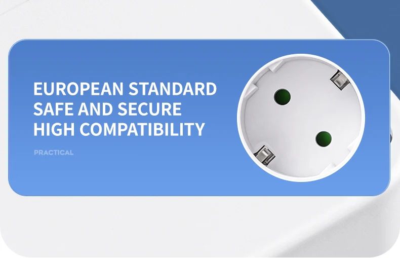 EU 4-Socket Wall Power Outlet