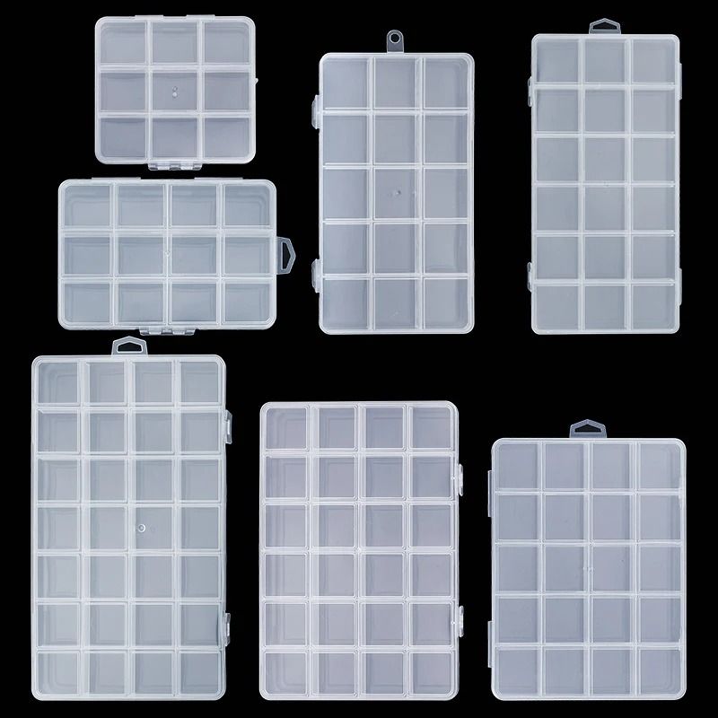 Clear Plastic Organizer Box For Jewelry, Earrings And Beads