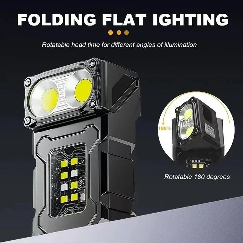 Multifunctional Mini Rechargeable LED Flashlight with Tail Magnet