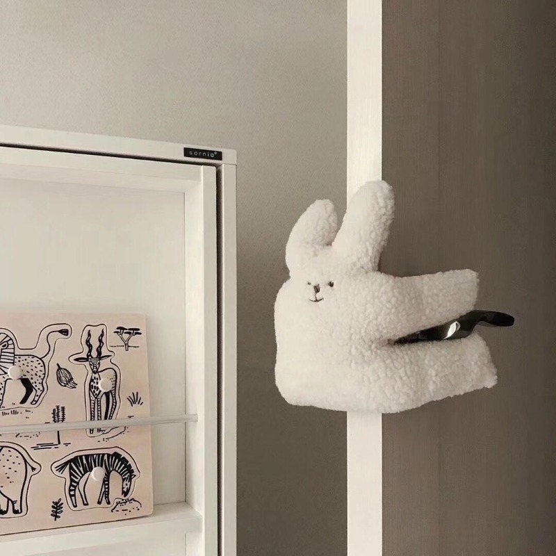 Baby Anti Pinch Hand Animal Door Stopper, Cute Cartoon Plush Design, Home Safety Wedge for Kids