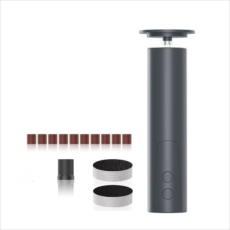 2-in-1 Electric Foot Callus Remover & Nail Grinder with 6 Speeds and Sandpaper Foot Sander Tool