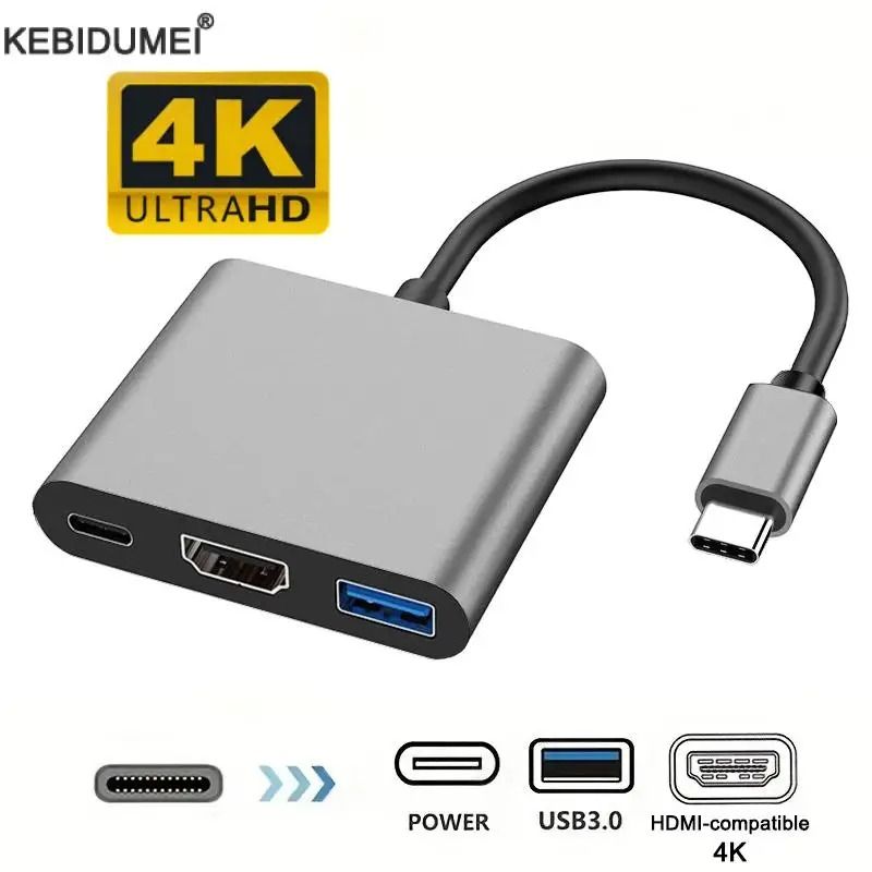 USB C to HDMI USB3.0 Hub 3 in 1 Adapter
