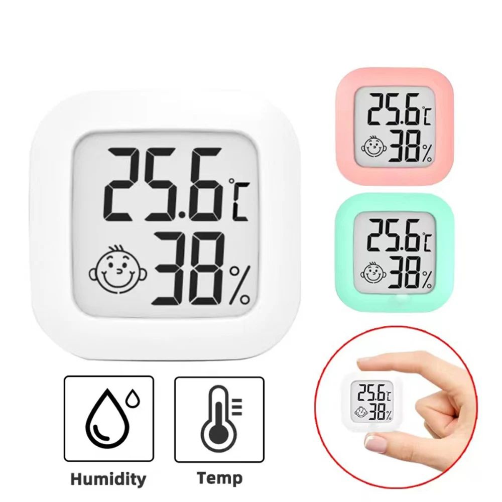 Digital LCD Thermometer Hygrometer – Mini Indoor Temperature & Humidity Monitor for Home