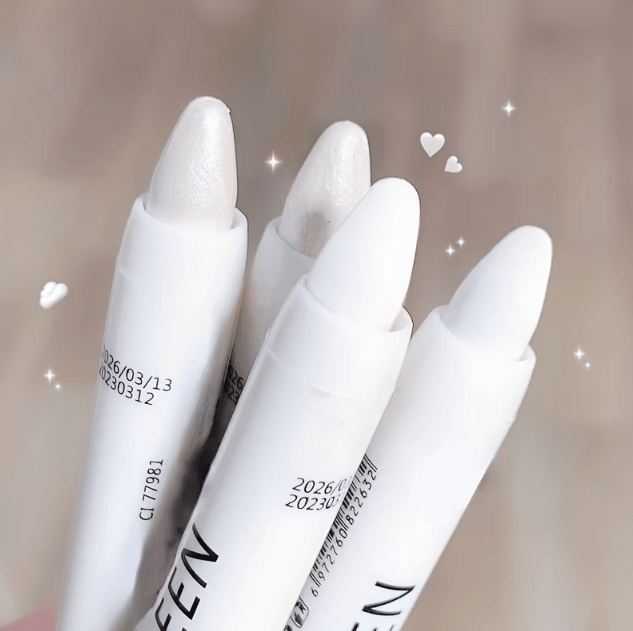 Shimmering White Highlight Stick – Glitter Eyeshadow Pencil for Bright, Radiant Eyes
