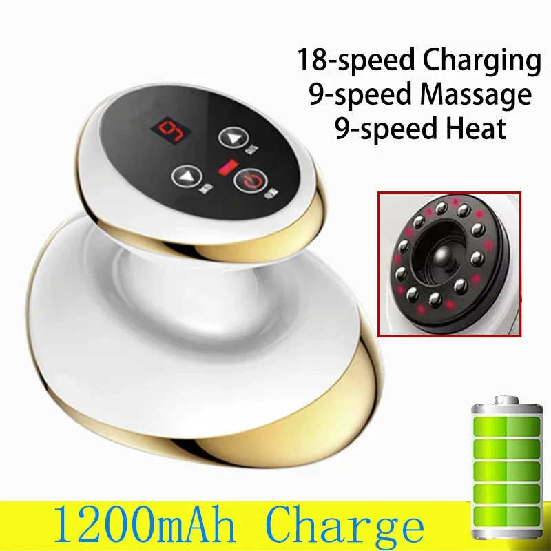 Cupping Body Massager Vacuum Cans, Home Electric Guasha Scraping Massage, Suction Cup Heating Fat Burner Anti Cellulite
