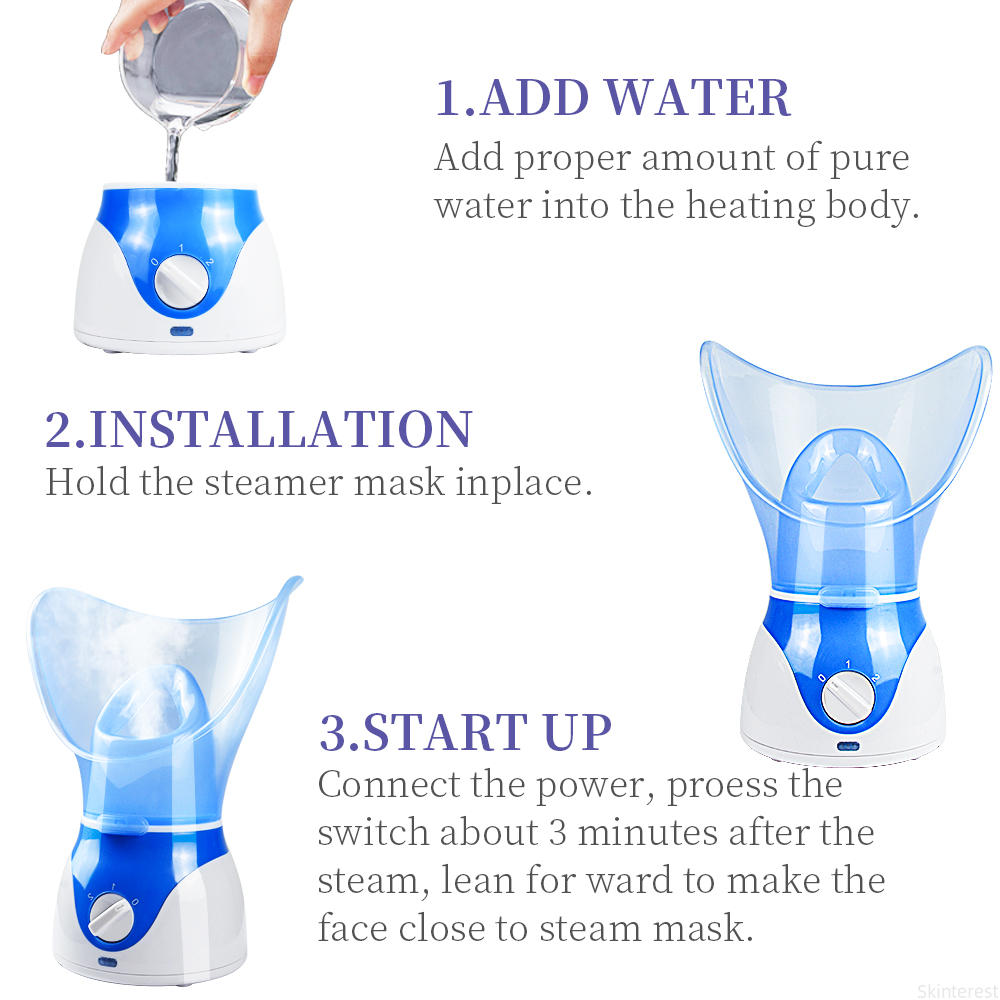 Pore Cleaner Facial Heating Sprayer, Skin Moisturizing Humidifier Atomizer, Home Skin Care Tool
