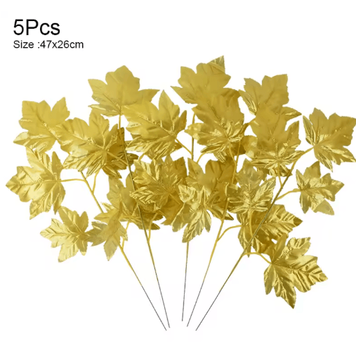 Artificial Palm Leaves Gold Green Turtle Leaf Decor for Wedding & Home Styling