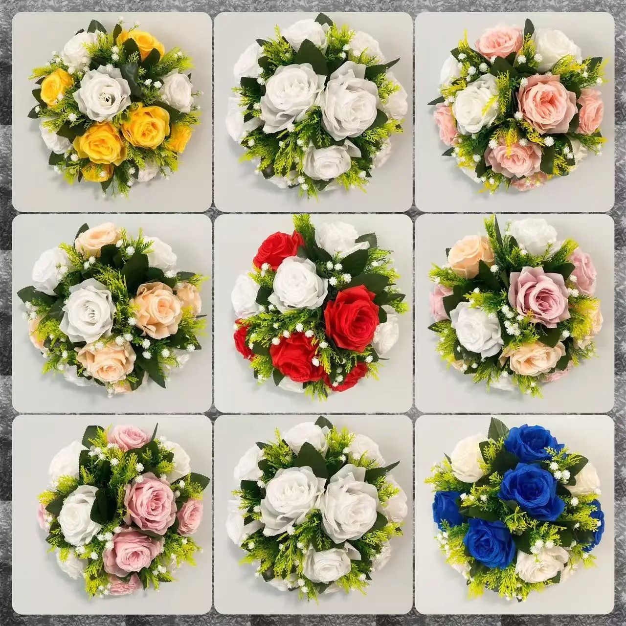 Grand Silk Rose Sphere Arrangement