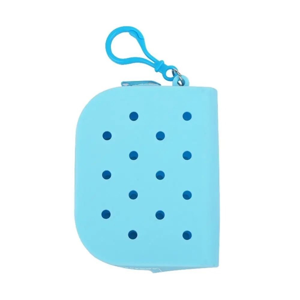 Soft Silicone Mini Hole Wallet – Breathable Zipper Coin Purse & Card Holder