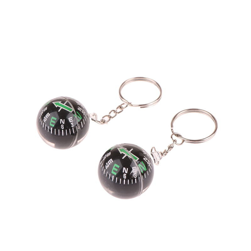 Portable Mini Liquid Filled Compass Keychain for Hiking Camping Outdoor Navigation