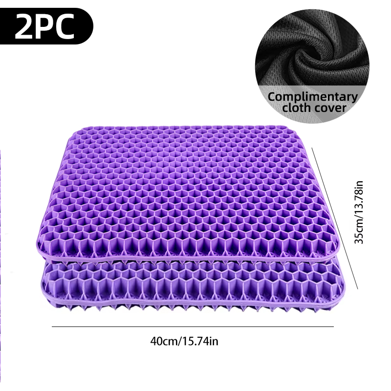 Summer Breathable Gel Seat Cushion, Home Office Wheelchair Chair Cars Honeycomb Design