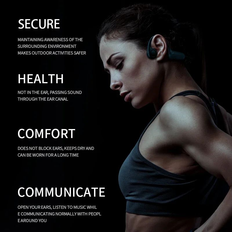 Xiaomi Mijia Open-Ear Bone Conduction Headphones with Secure Ear Hook Fit (Bluetooth 5.3)