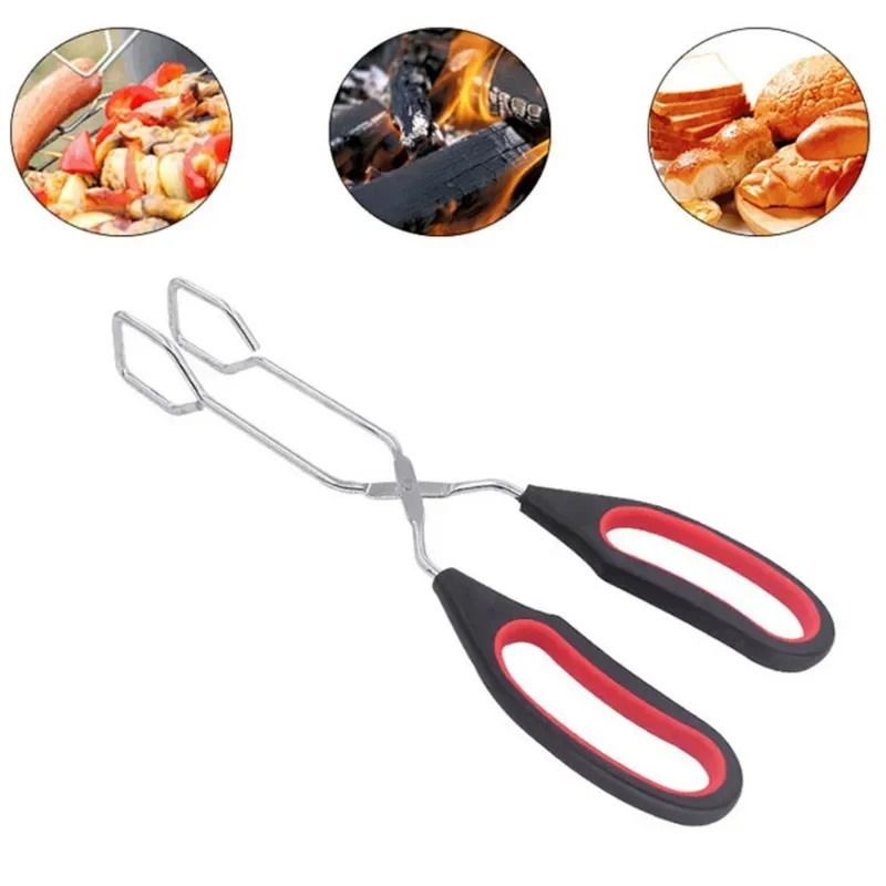 BBQ Scissor Tongs Long Handle Barbecue Grilling Tongs for Cooking and Roasting