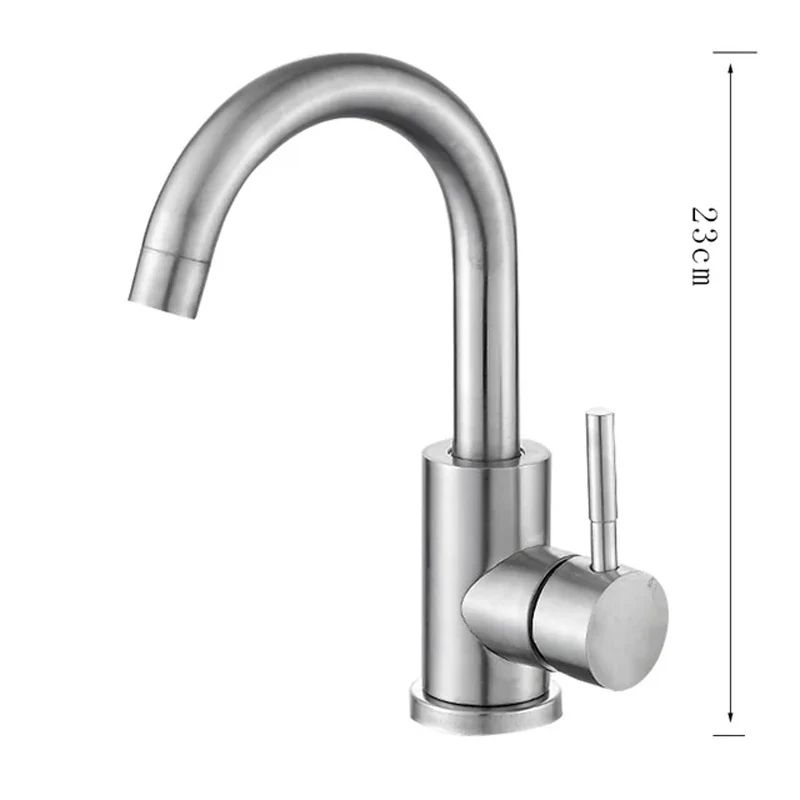 304 Stainless Steel Bathroom Sink Mixer Faucet