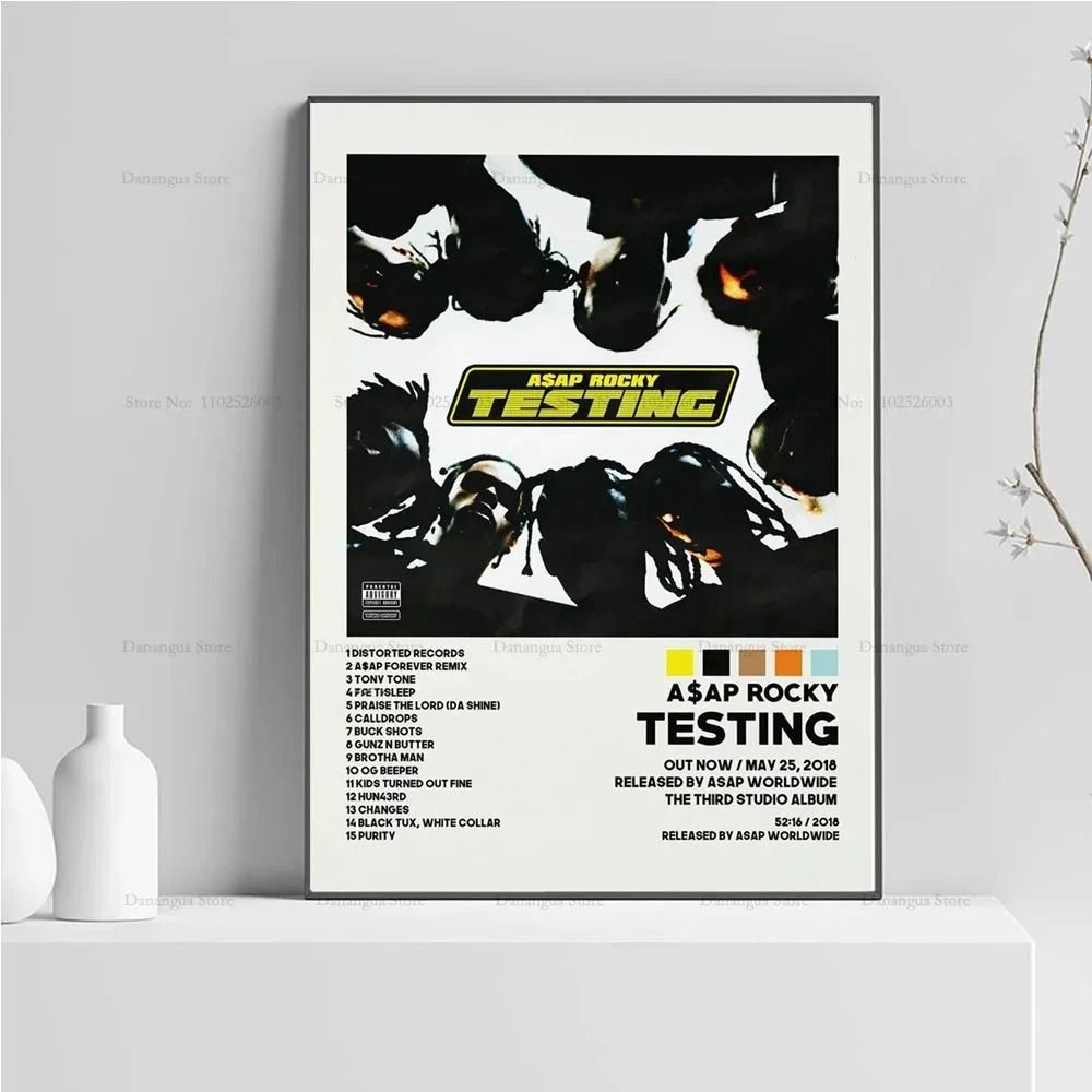 ASAP Rocky Poster Hip Hop Album Cover Wall Art Music Poster Print