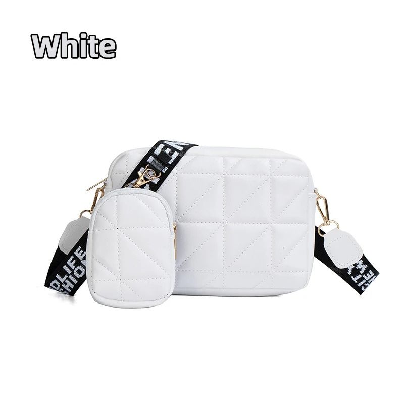 Fashionable Diamond-Patterned Mobile Phone Bag Two-Piece Set