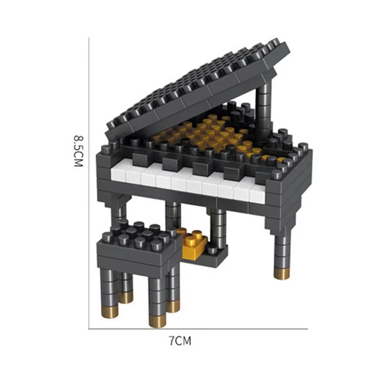 Mini Musical Instrument Building Bricks Set – Piano and Guitar Series